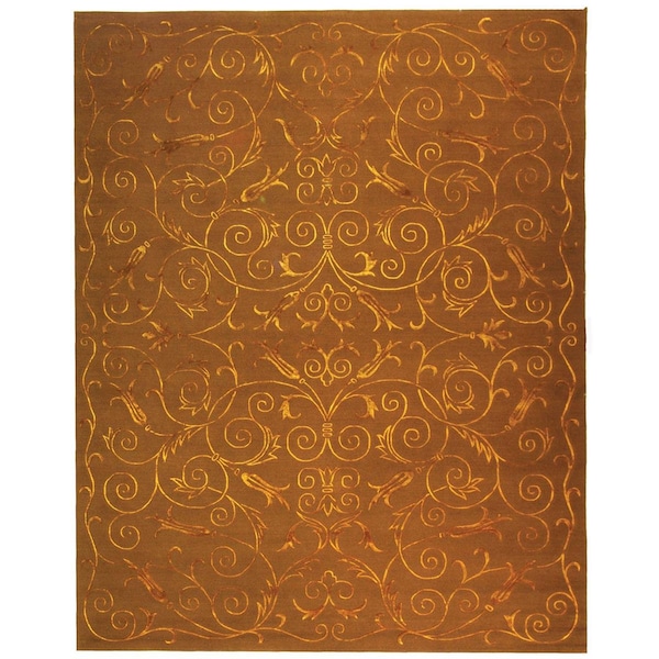 Safavieh Tibetan Hand Knotted Medium Rectangular Area RugDeep Bronze 6 x 9 ft. TB417K-6 - main